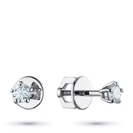 Пусеты из белого золота с бриллиантами э0901пс04202992