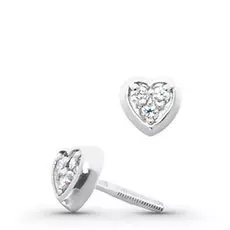 Пусеты из белого золота с бриллиантом э0901пс05115100