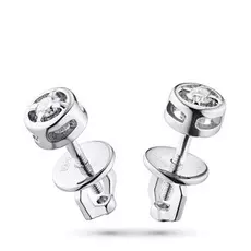 Пусеты из белого золота с бриллиантом э0901пс05157700