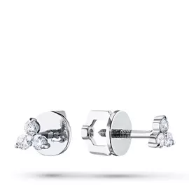 Пусеты из белого золота с бриллиантом э0901пс05168400