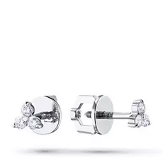 Пусеты из белого золота с бриллиантом э0901пс05168400