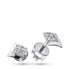 Пусеты из белого золота с бриллиантом э0901пс05173100