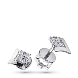 Пусеты из белого золота с бриллиантом э0901пс05173100