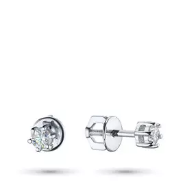 Пусеты из белого золота с бриллиантами э0901пс05200682