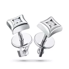 Пусеты из белого золота с бриллиантом э0901пс07152700