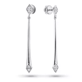 Пусеты из белого золота с бриллиантами э0901пс07178200