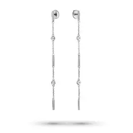 Пусеты из белого золота с бриллиантами э0901пс07200102