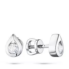 Пусеты из белого золота с бриллиантами э0901пс08200857