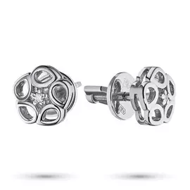 Пусеты из белого золота с бриллиантами э0901пс09176100