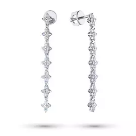 Пусеты из белого золота с бриллиантом э0901пс11162700