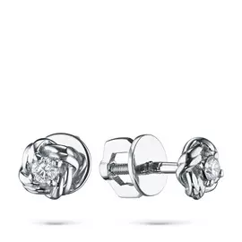 Пусеты из белого золота с бриллиантом э0901пс11172800