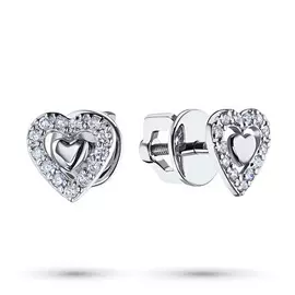 Пусеты из белого золота с бриллиантом э0901пс11182900