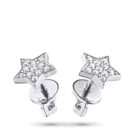 Пусеты из белого золота с бриллиантом э0901пс12141400