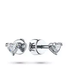 Пусеты из белого золота с бриллиантом э0901пс12190240