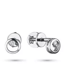 Пусеты из белого золота с бриллиантом э0901сг04201762