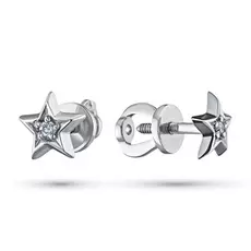 Пусеты из белого золота с бриллиантом э0901сг04201939