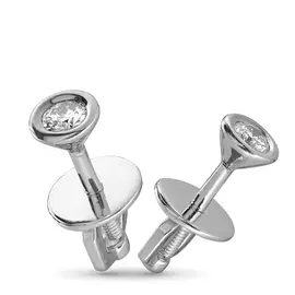 Пусеты из белого золота с бриллиантом п09с121546