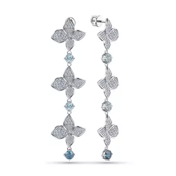 Пусеты из белого золота с и топазами э4709пс11240367_blue