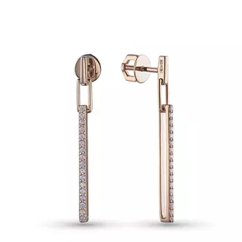 Пусеты из красного золота э0212пс02203580