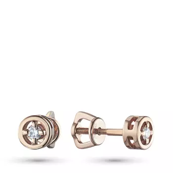 Пусеты из красного золота э0212пс05157700