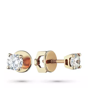 Пусеты из красного золота э0212пс11102200