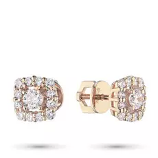 Пусеты из красного золота с бриллиантами э0201пс02181600