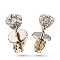 Пусеты из красного золота с бриллиантами э0201пс04152800