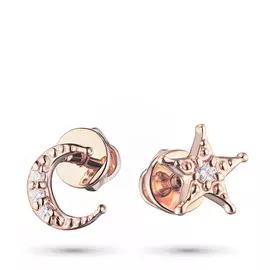 Пусеты из красного золота с бриллиантами э0201пс04202767