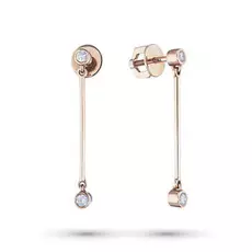 Пусеты из красного золота с бриллиантами э0201пс07183100