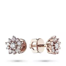 Пусеты из красного золота с бриллиантами э0201пс10177200