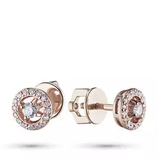 Пусеты из красного золота с бриллиантами э0201пс10177400