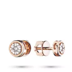 Пусеты из красного золота с бриллиантами э0201пс12152700