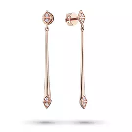 Пусеты из красного золота с бриллиантом э0201пс07178200