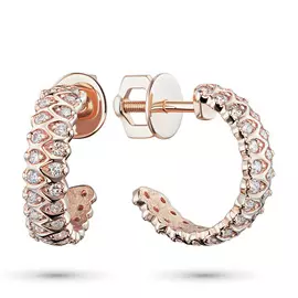 Пусеты из красного золота с бриллиантами э0201пс12200014