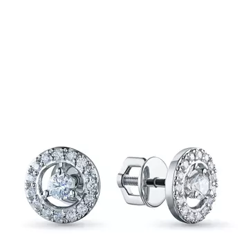 Пусеты из серебра э0612пс03150200_white