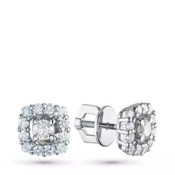 Пусеты из серебра э0612пс04190200_white