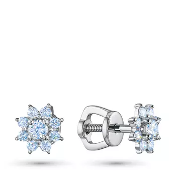 Пусеты из серебра э0612пс04190400