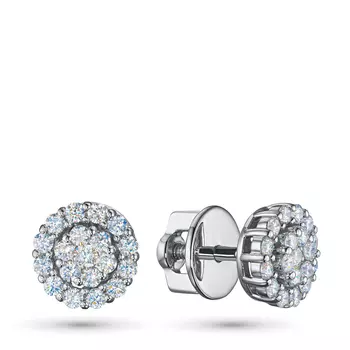 Пусеты из серебра э0612пс04241101