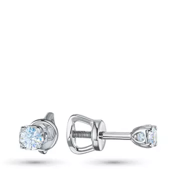 Пусеты из серебра э0612пс05150200_white