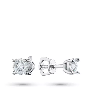 Пусеты из серебра э0612пс06210113_white