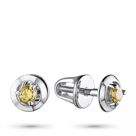 Пусеты из серебра э0612пс10090300_pink