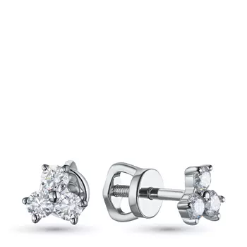 Пусеты из серебра э0612пс10200127_white