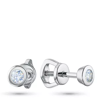 Пусеты из серебра э0612пс12151100_white