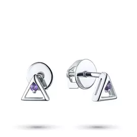 Пусеты из серебра с аметистом э0607пс04201764