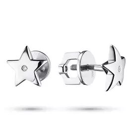 Пусеты из серебра с аметистом э0607пс10151300