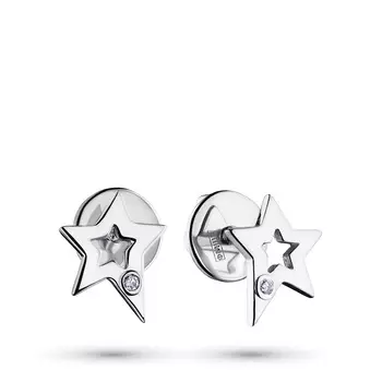 Пусеты из серебра с бриллиантами э0601пс02182300