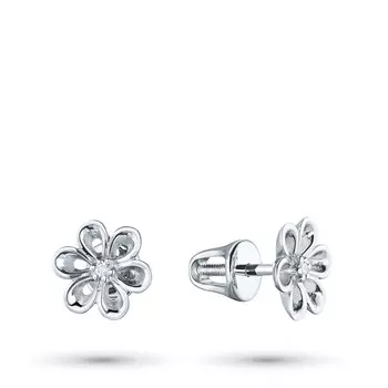 Пусеты из серебра с бриллиантами э0601пс04201210