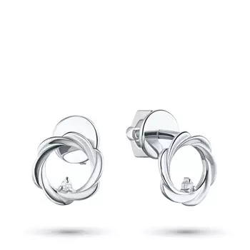 Пусеты из серебра с бриллиантами э0601пс04201593