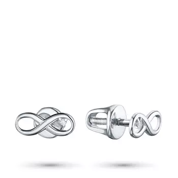 Пусеты из серебра с бриллиантами э0601пс04202331