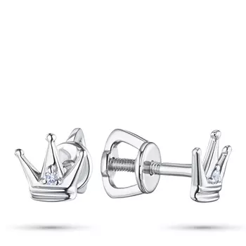 Пусеты из серебра с бриллиантами э0601пс04202795